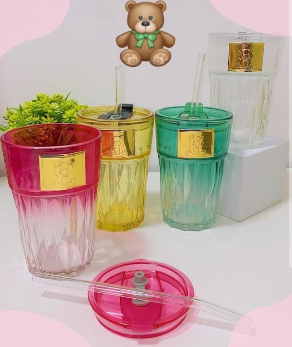 VASO DE VIDRIO DOBLE COLOR