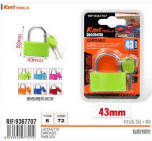 CANDADO COLORES 43mm