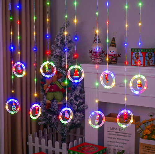 LUCES NAVIDAD CIRCULO COLOR