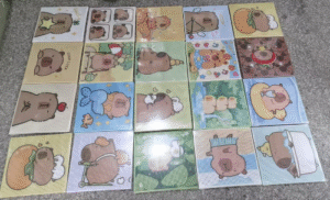 CUADRO CON DIAMANTES KAPIBARA 30X30
