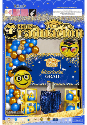 DECORACION DE GRADUACION AZUL