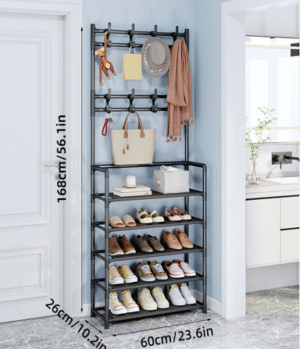 PERCHERO DOBLE CON ZAPATERA