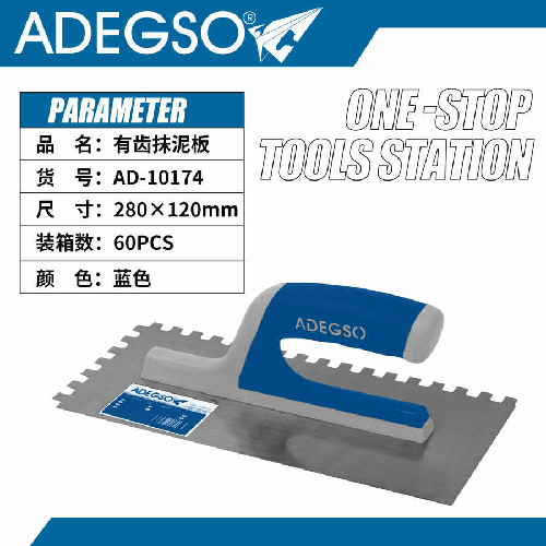Paleta dentada para yeso