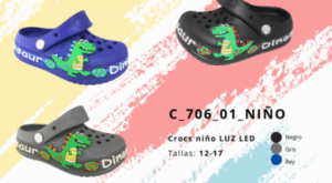 SANDALIA DINOSAURIO CON LUZ