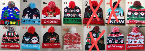 GORRO NAVIDAD CON LUZ